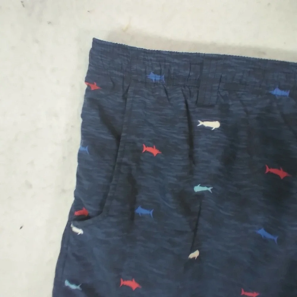 Columbia PFG swim shorts mens XL  blue fishing Hybrid pockets fishing FLAWED